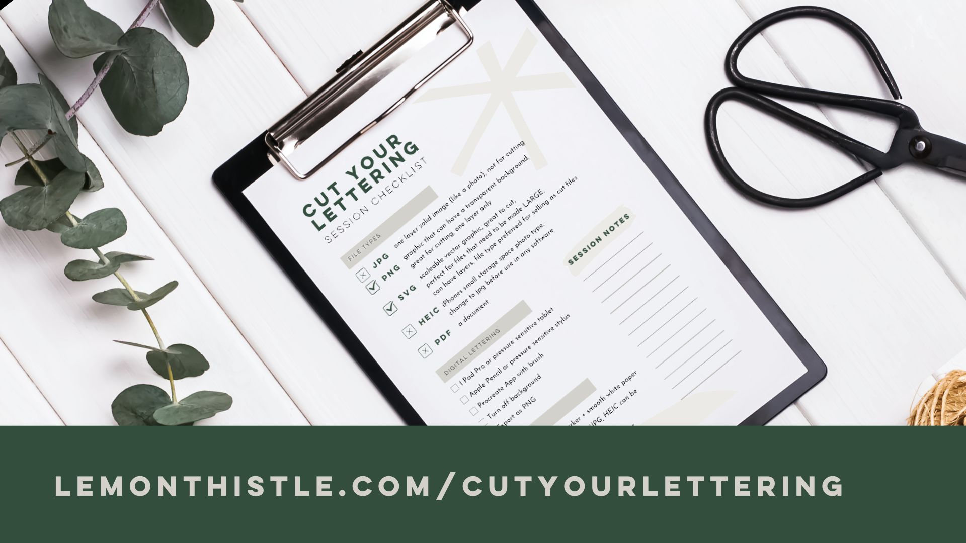 Cut your lettering free checklist