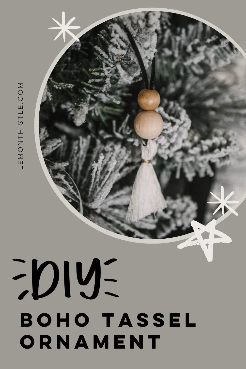 DIY Tassel Ornament - image with text over 
