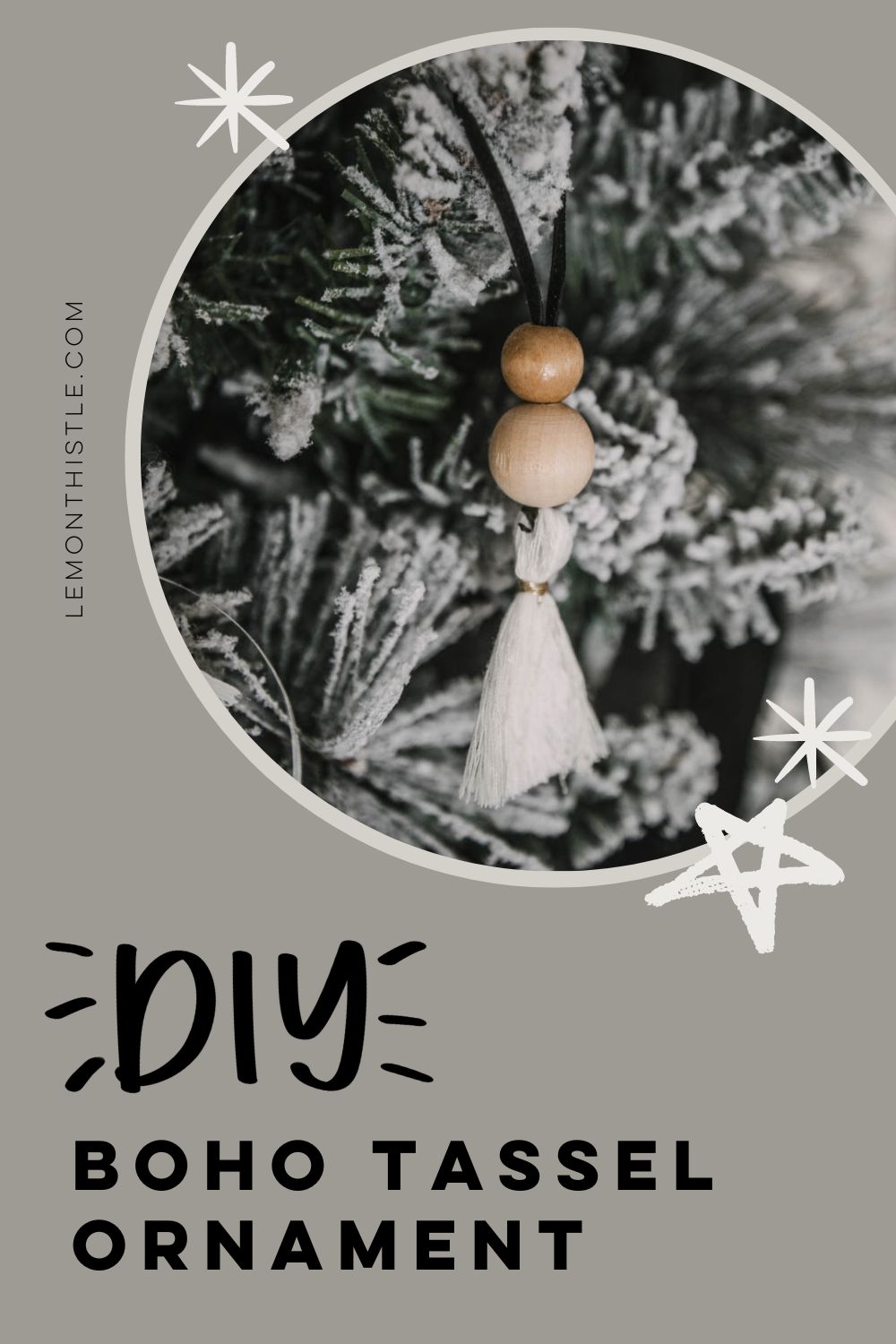 DIY Tassel Ornament - image with text over
