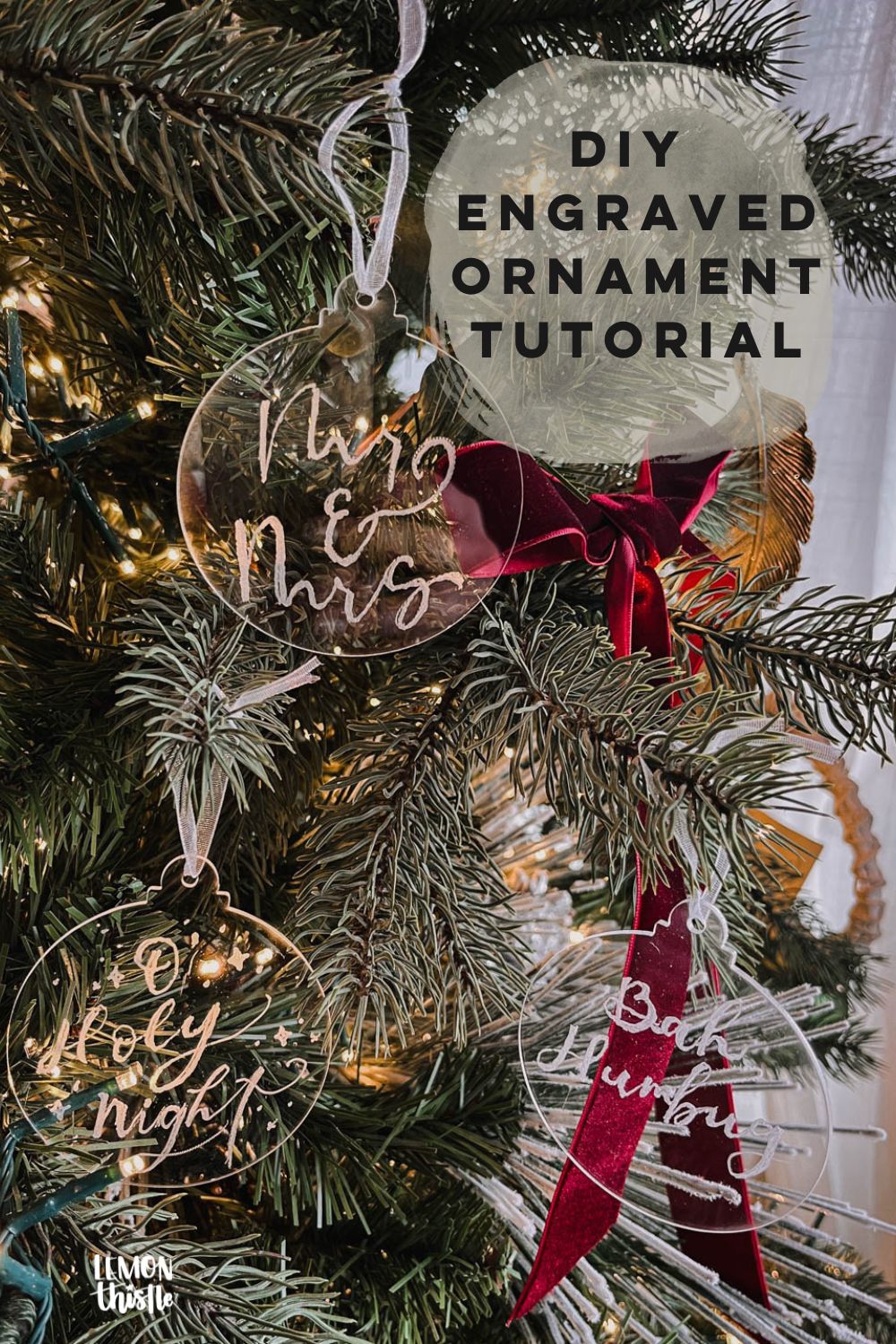DIY Engraved Ornaments- image with text over