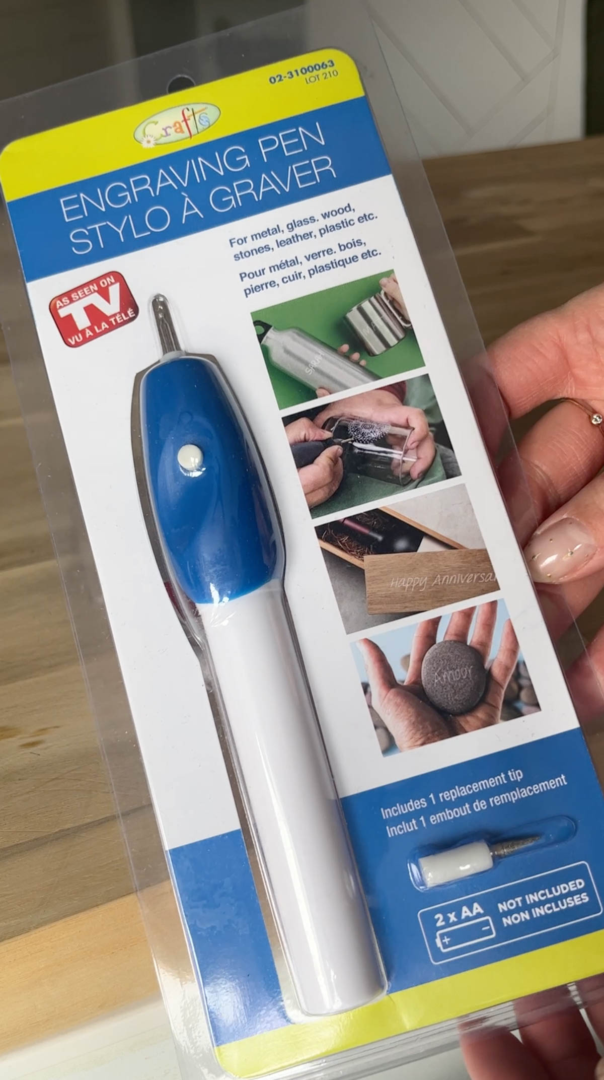 dollar store engraver in packaging (to make engraved ornaments)
