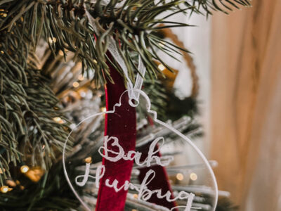 Bah Humbug engraved acrylic ornament DIY