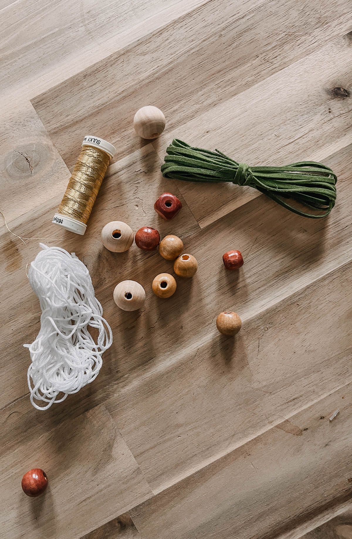 DIY Tassel Ornaments with wooden beads