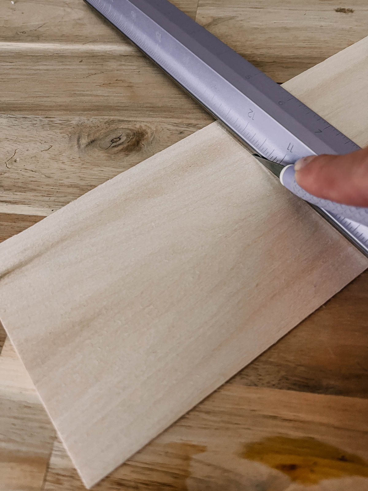 Cutting basswood for modern photo ornaments