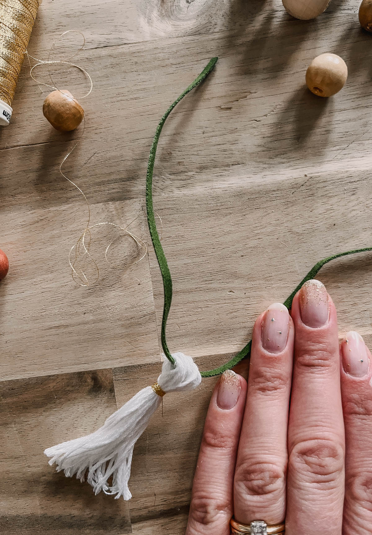 DIY Tassel Ornaments from dollar store supplies