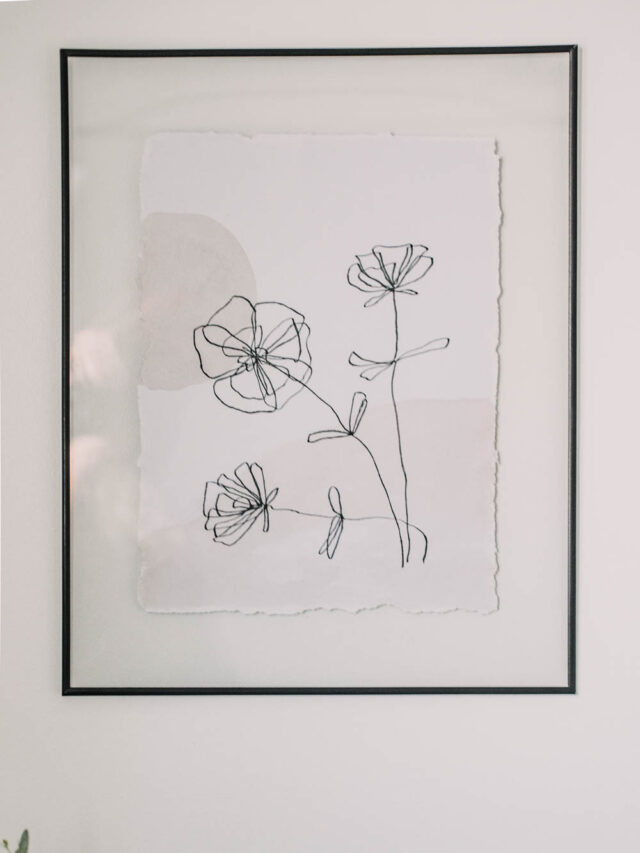 DIY Watercolor + Line Art Decor