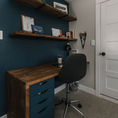 DIY Built in desk ikea hack