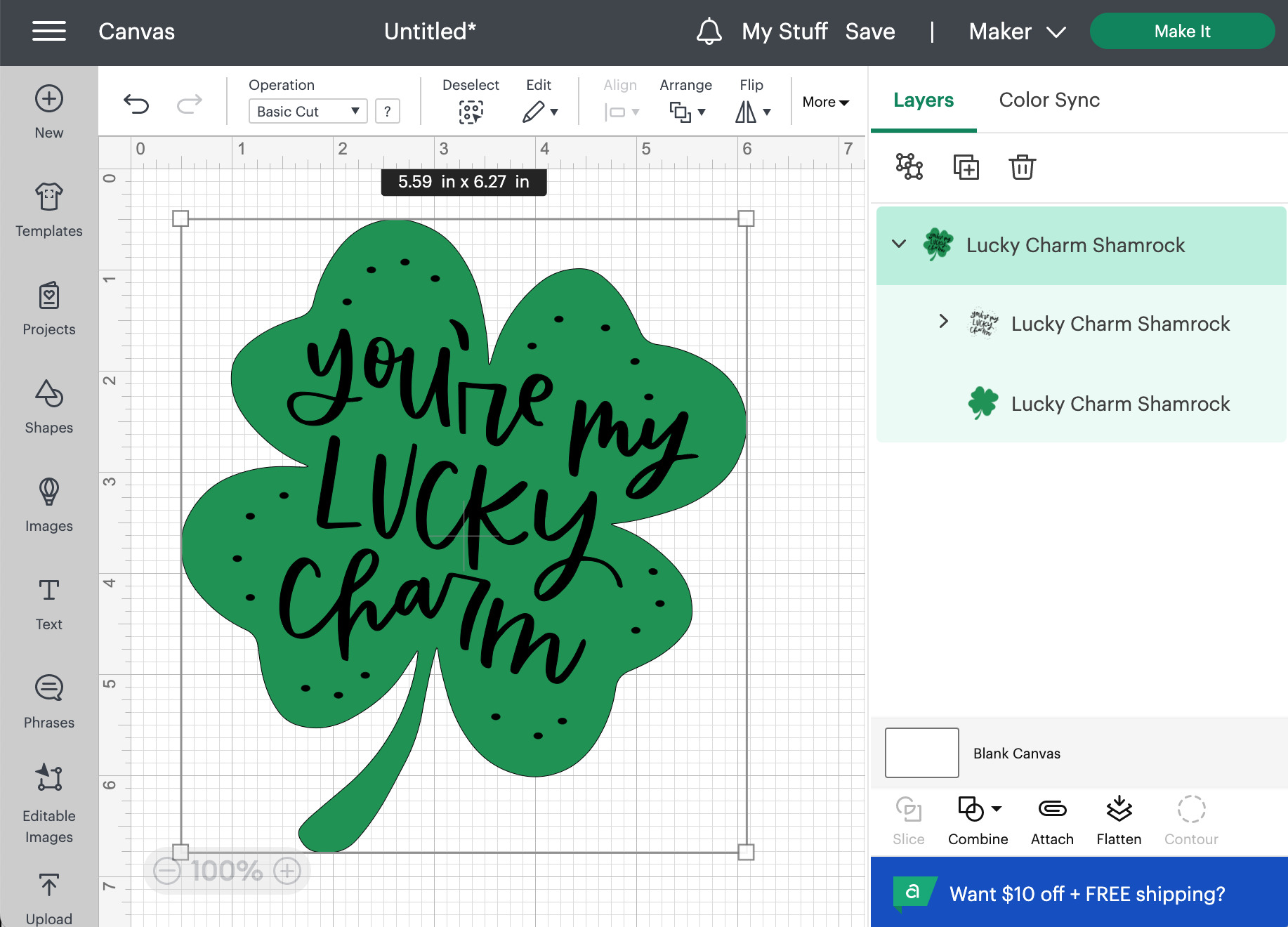 screen shot of cricut design space uploading an SVG