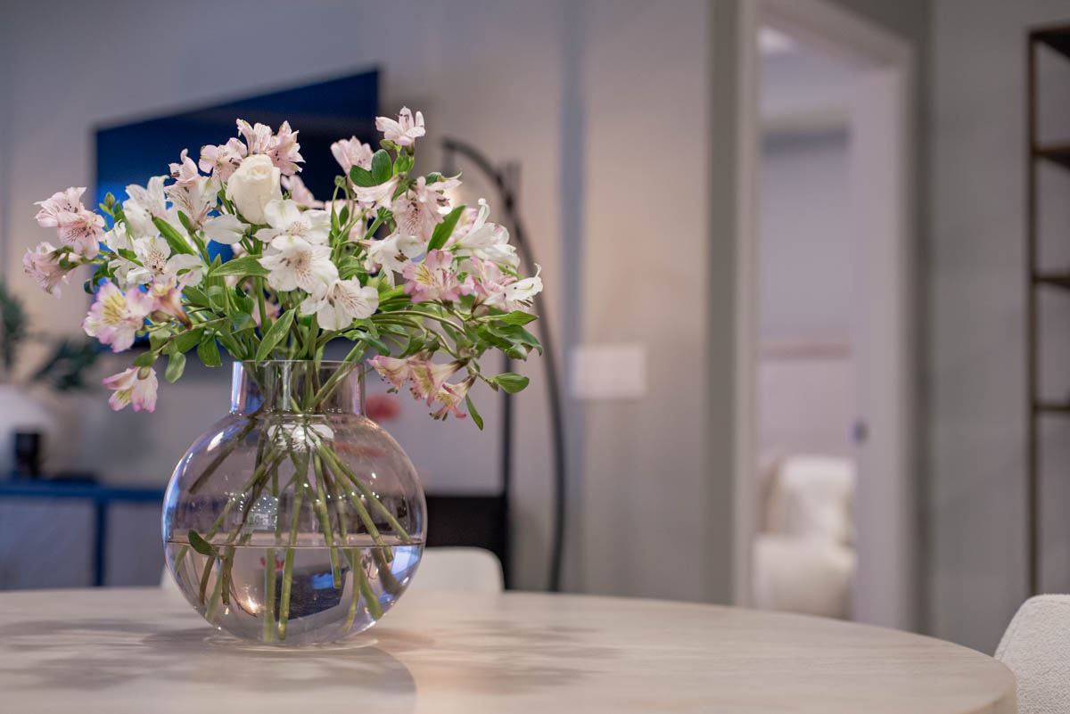 vase of flowers for spring decor