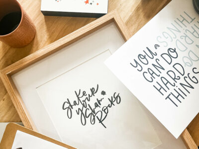 photo of printables printed on various papers