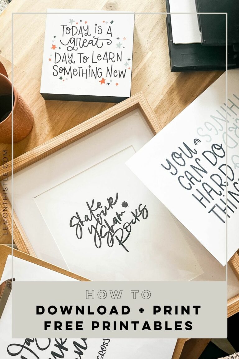 How to Print Free Printables - Lemon Thistle