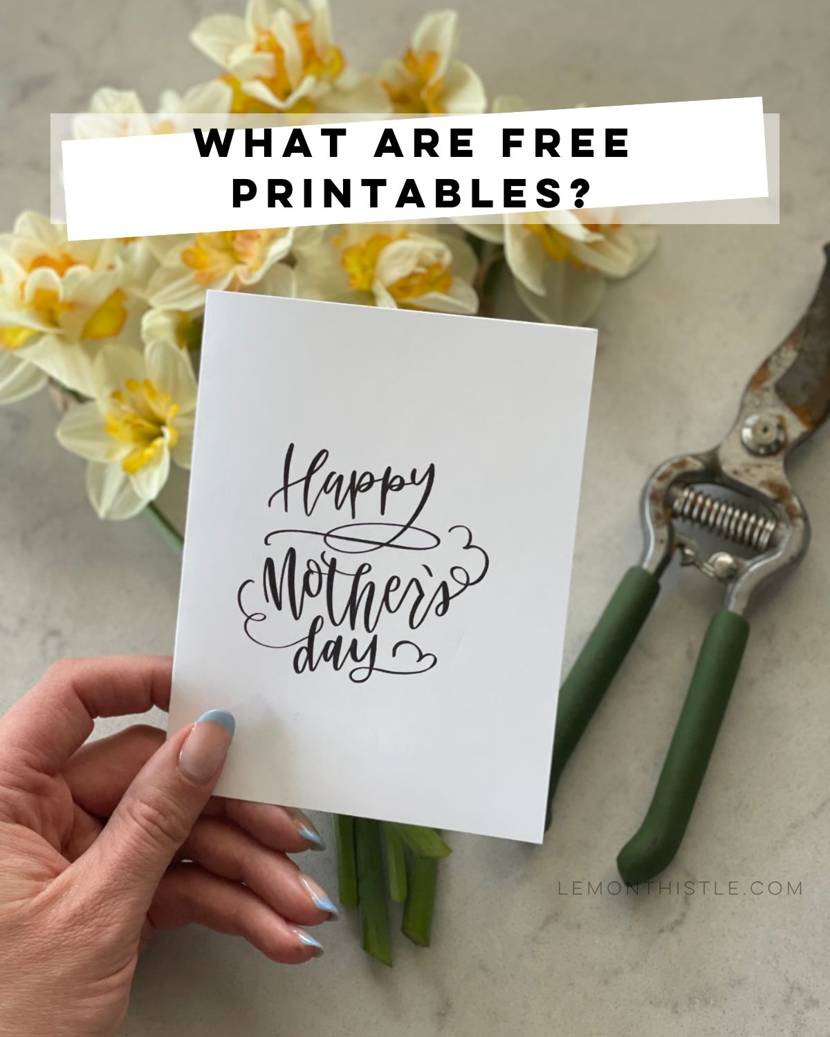 What are free printables text over image of printable mothers day card