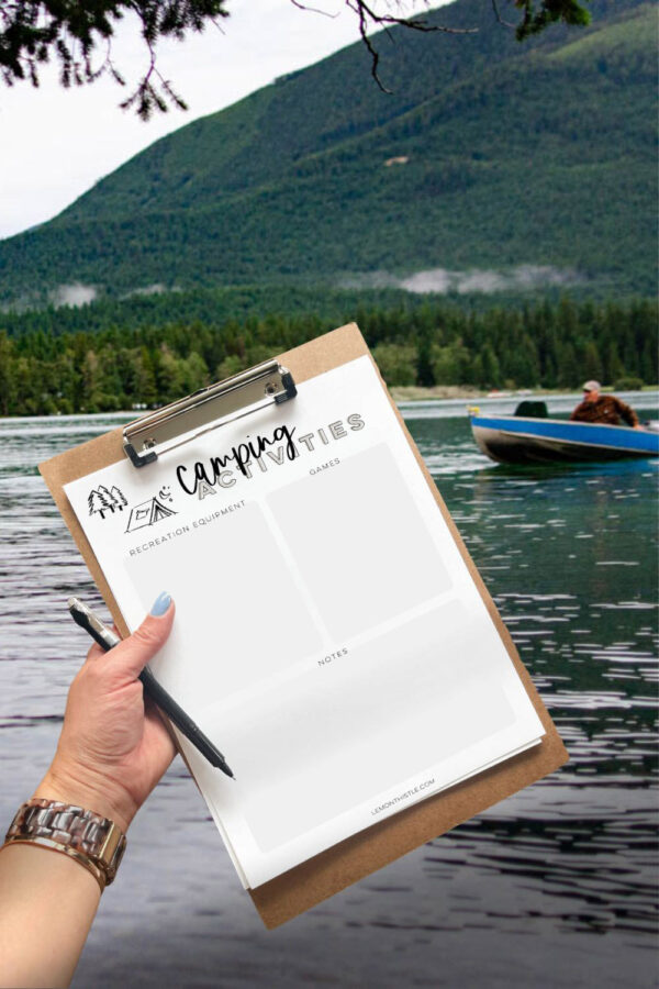 The Flexible Family Camping Checklist Printable Planner