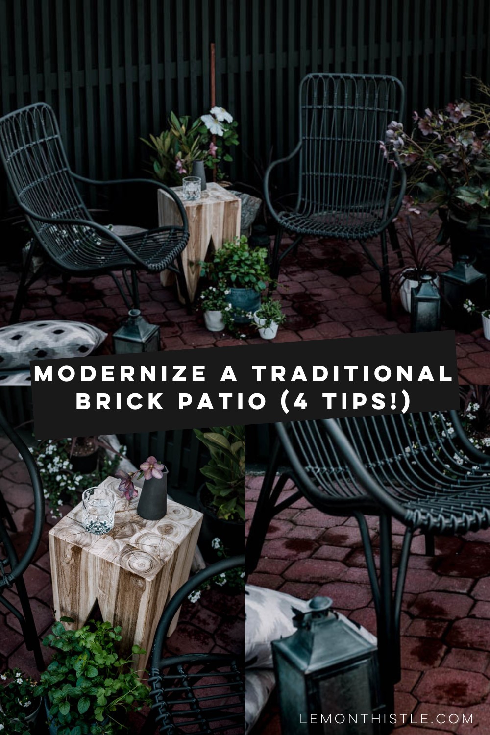 modernize a brick patio