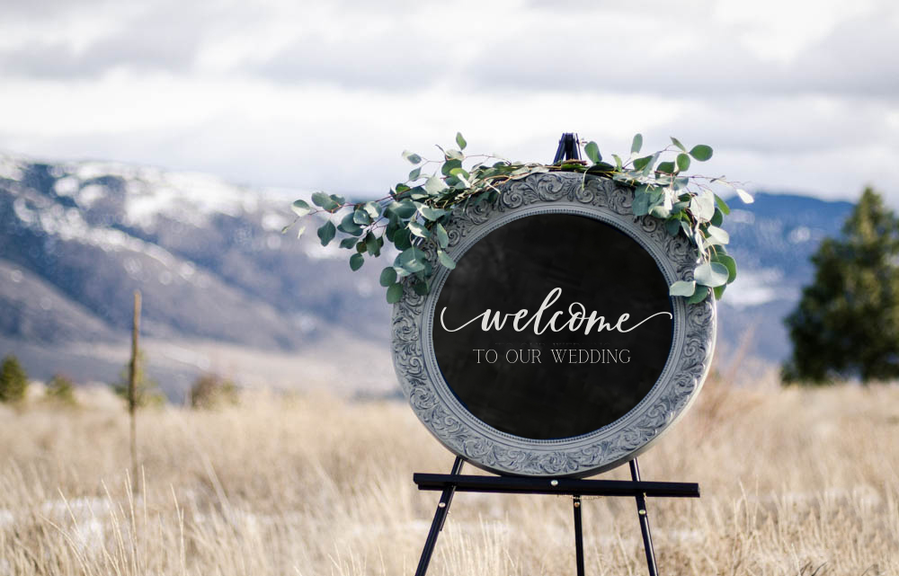 welcome to our wedding svg file used for wedding chalkboard