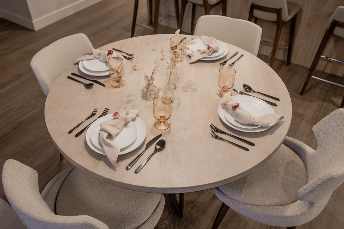 Bunny tail grasses in collected vases for a simple thanksgiving table