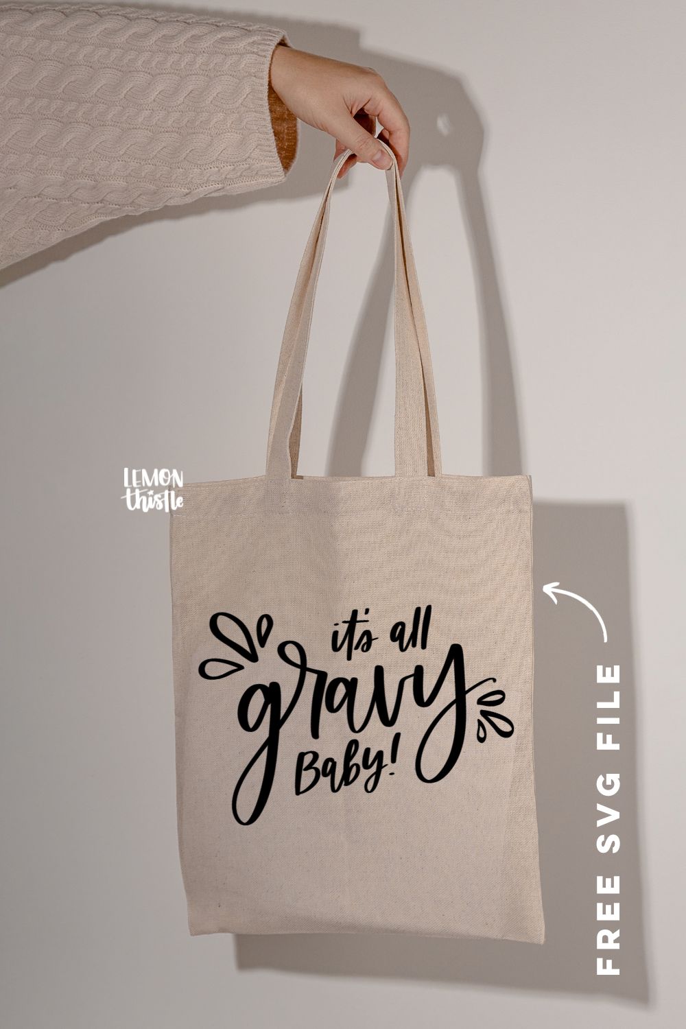 it's all gravy baby tote bag diy (free SVG file)