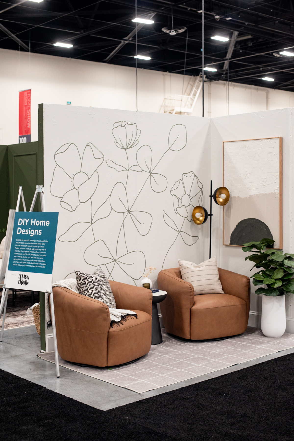 cozy sitting area full of playful details by colleen pastoor of lemon thistle for the calgary home show