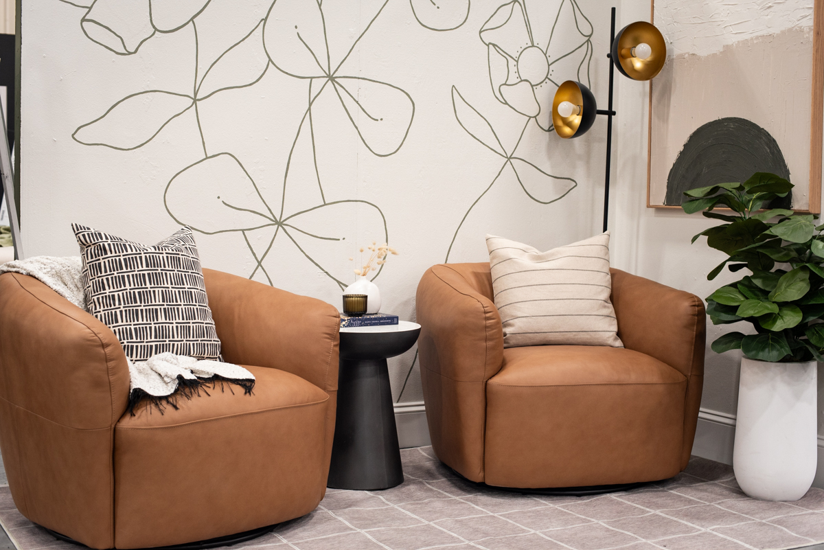 Cozy sitting area at designed by DIY blogger