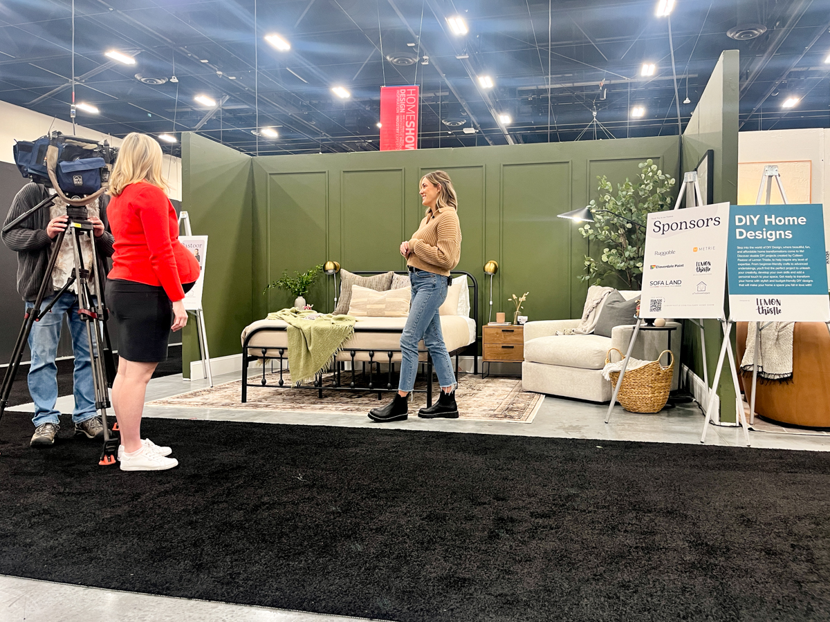 colleen pastoor global news at the DIY Home Decor feature for the calgary fall home show 2023
