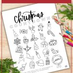Free printable countdown to christmas with illustrations to color in each day