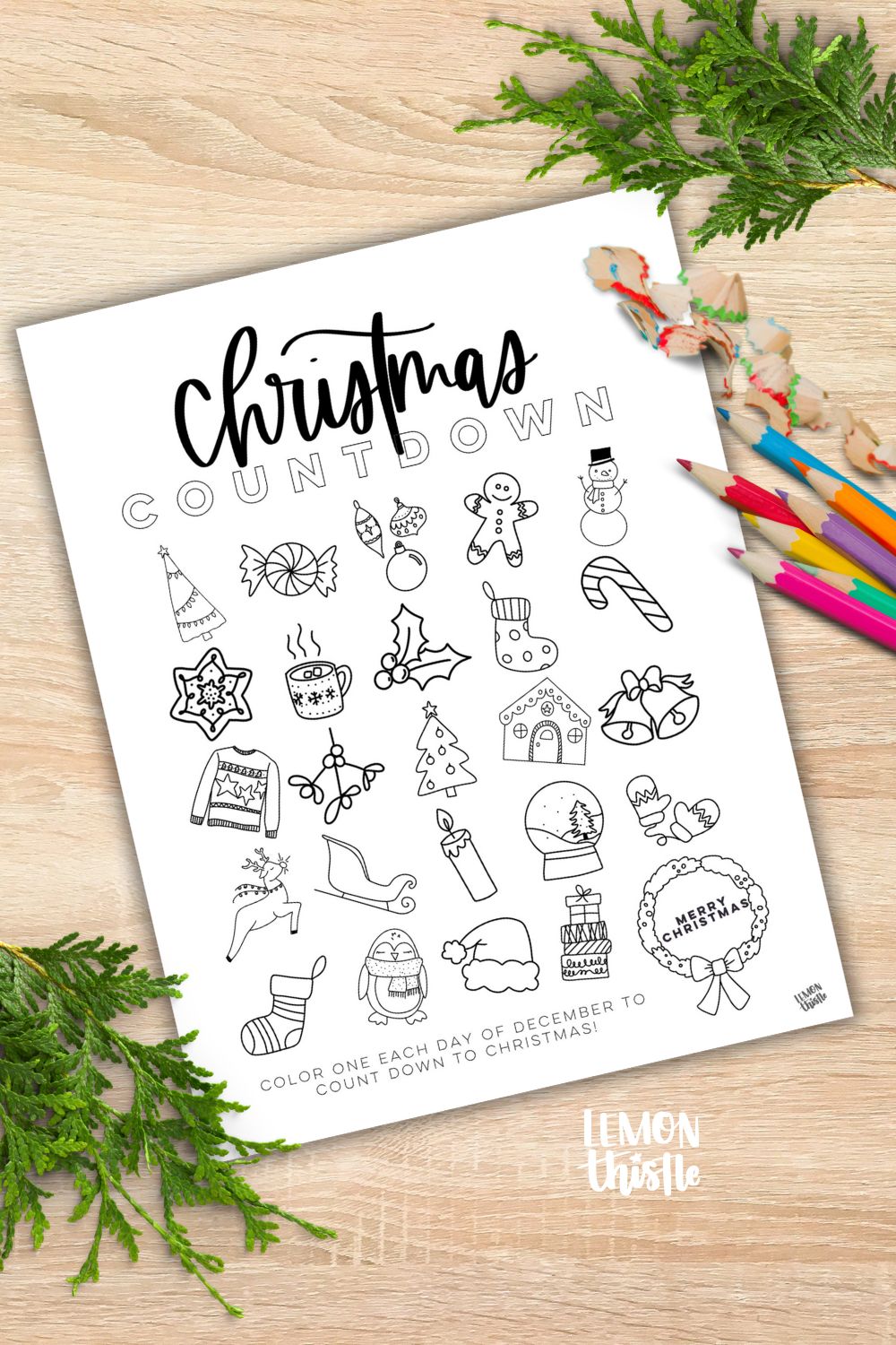 free printable countdown to christmas