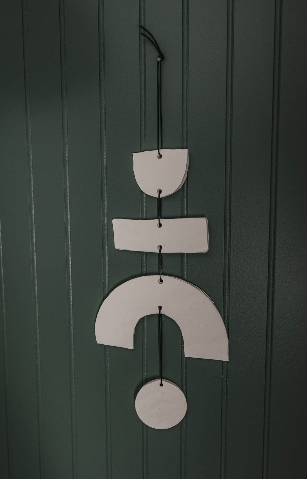 DIY hanging clay wall art