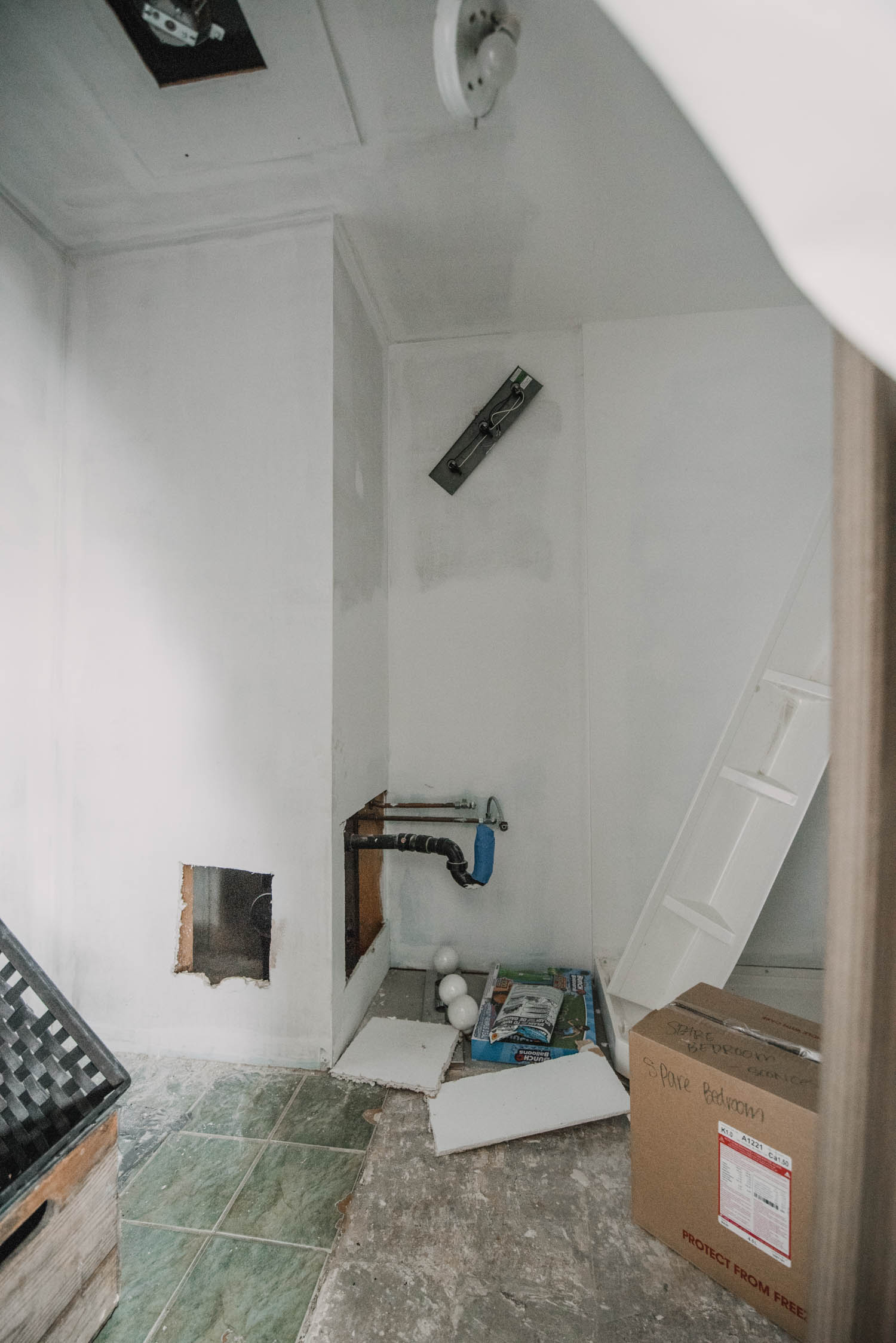 basement bathroom before photo