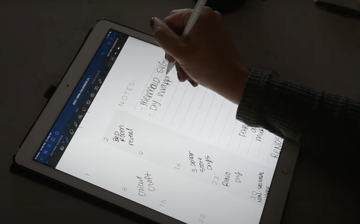 how to import a printable calendar template to goodnotes to use digitally